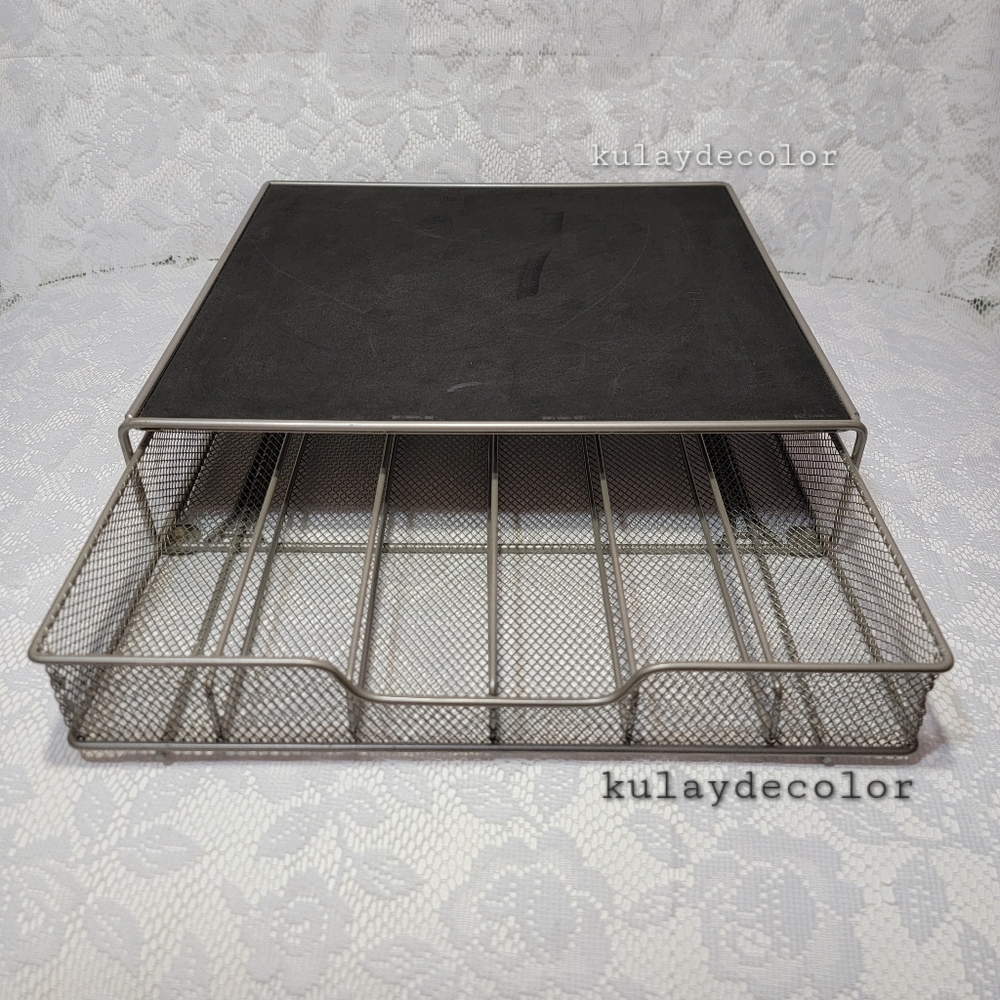 Metal Mesh Coffee Pod Storage Drawer K-Cup Organizer Countertop Keurig Holder